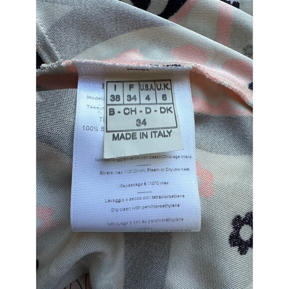 Vintage Emilio Pucci Silk Turtleneck Groovy Print Blouse Size 4 - Picture 7 of 9